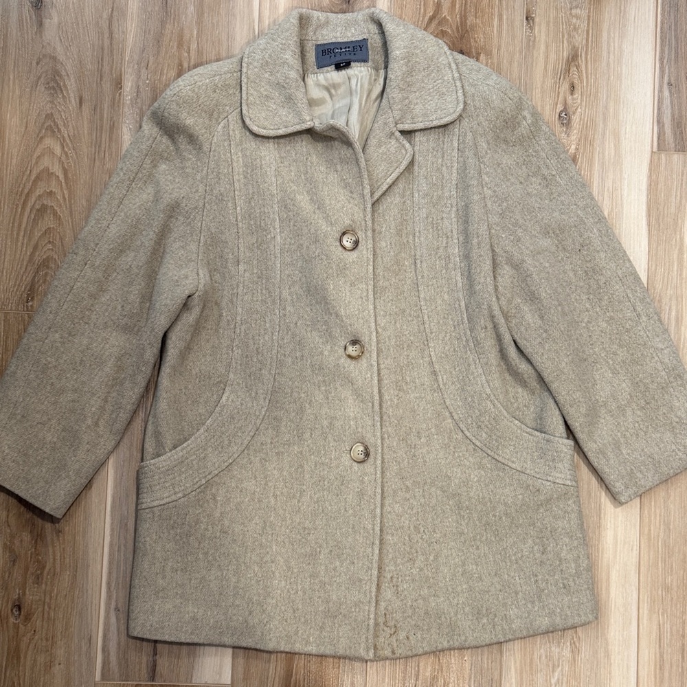 Women's Wool Beige Pea Coat